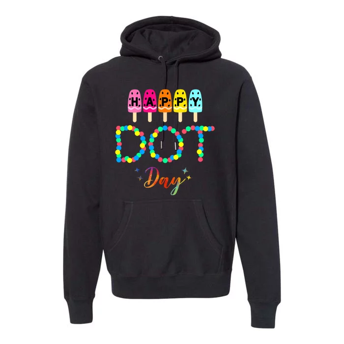 Happy Dot Day Colorful Premium Hoodie