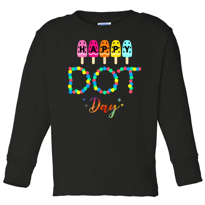 Happy Dot Day Colorful Toddler Long Sleeve Shirt