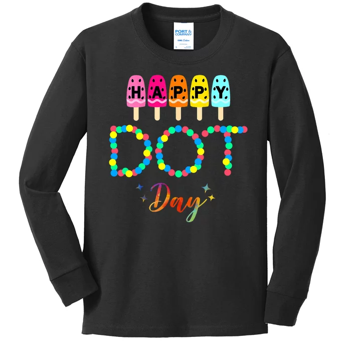 Happy Dot Day Colorful Kids Long Sleeve Shirt