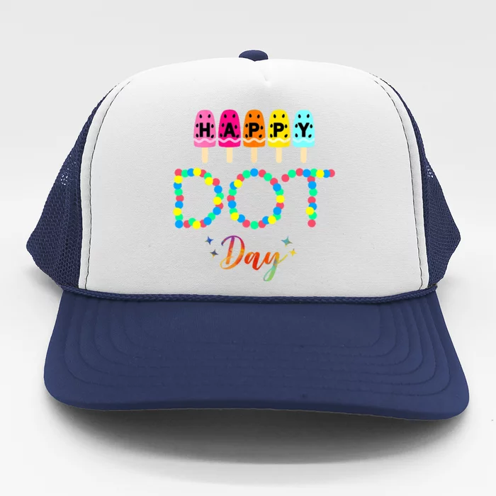 Happy Dot Day Colorful Trucker Hat