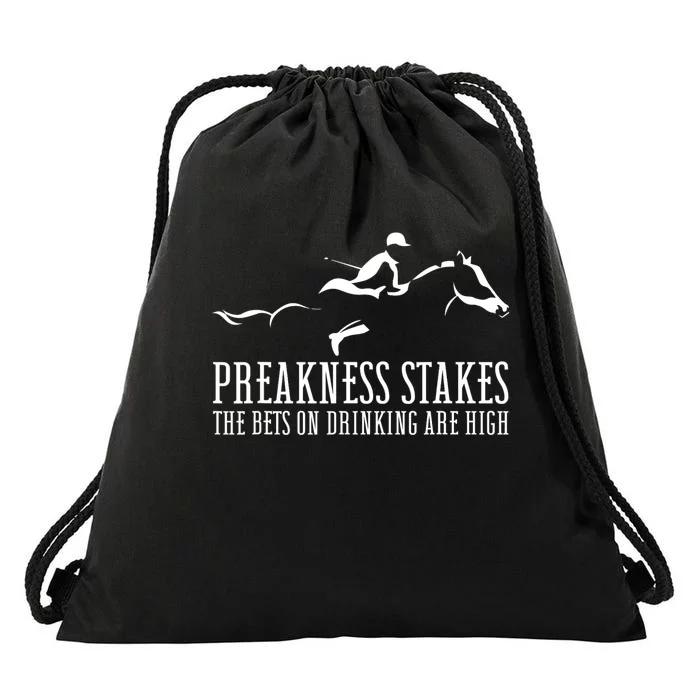 Horse Derby Day Preakness Stakes Horse Racing Drawstring Bag