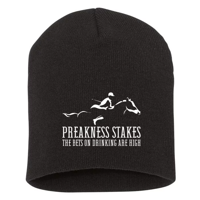 Horse Derby Day Preakness Stakes Horse Racing Short Acrylic Beanie