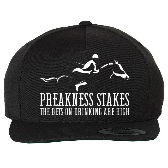 Horse Derby Day Preakness Stakes Horse Racing Wool Snapback Cap