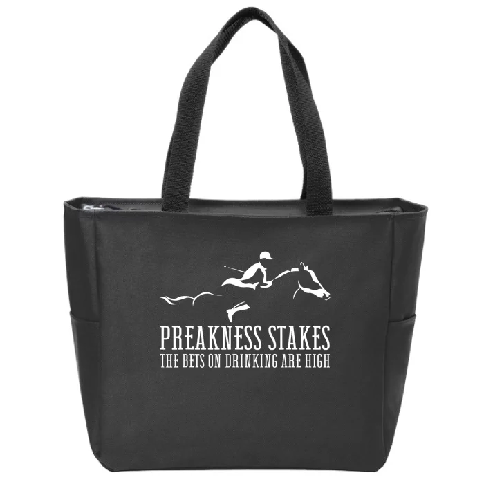 Horse Derby Day Preakness Stakes Horse Racing Zip Tote Bag