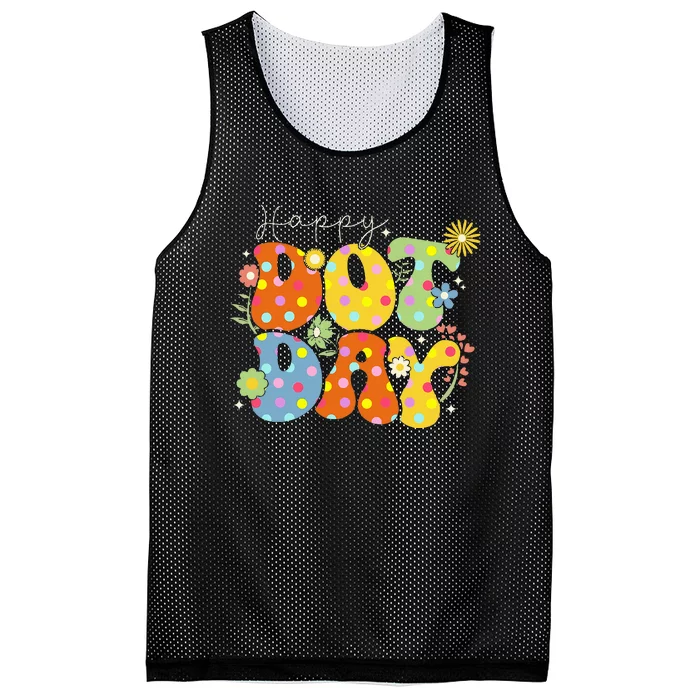 Happy Dot Day Colorful Cute Polka Dot Mesh Reversible Basketball Jersey Tank