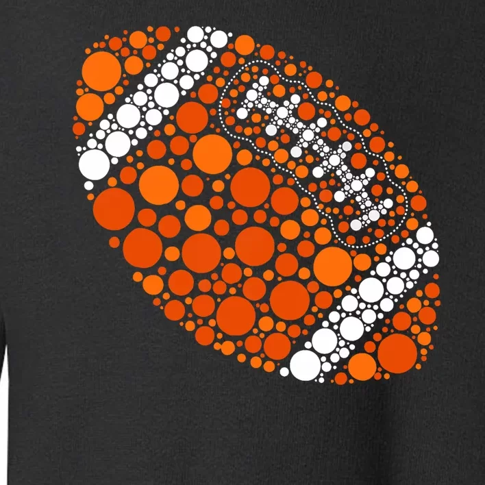 Happy Dot Day 2024 Polka Dot Football Ball Lover Toddler Sweatshirt