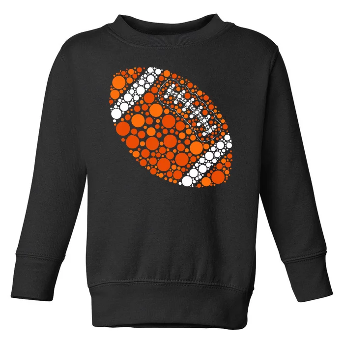 Happy Dot Day 2024 Polka Dot Football Ball Lover Toddler Sweatshirt