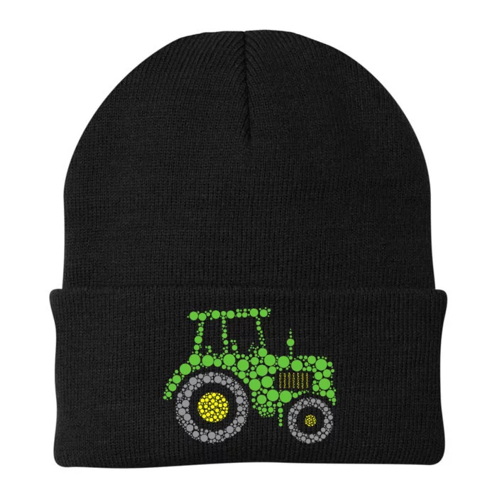 Happy Dot Day Cute Dot Tractor Knit Cap Winter Beanie