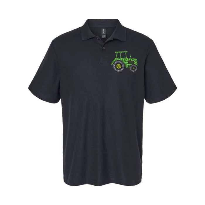 Happy Dot Day Cute Dot Tractor Softstyle Adult Sport Polo