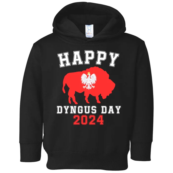 Happy Dyngus Day 2024 Polska Polish White Eagle Dyngus Day Toddler Hoodie