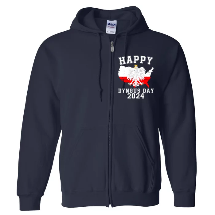 Happy Dyngus Day 2024 Polska Polish White Eagle Dyngus Day Polish Eagle Full Zip Hoodie