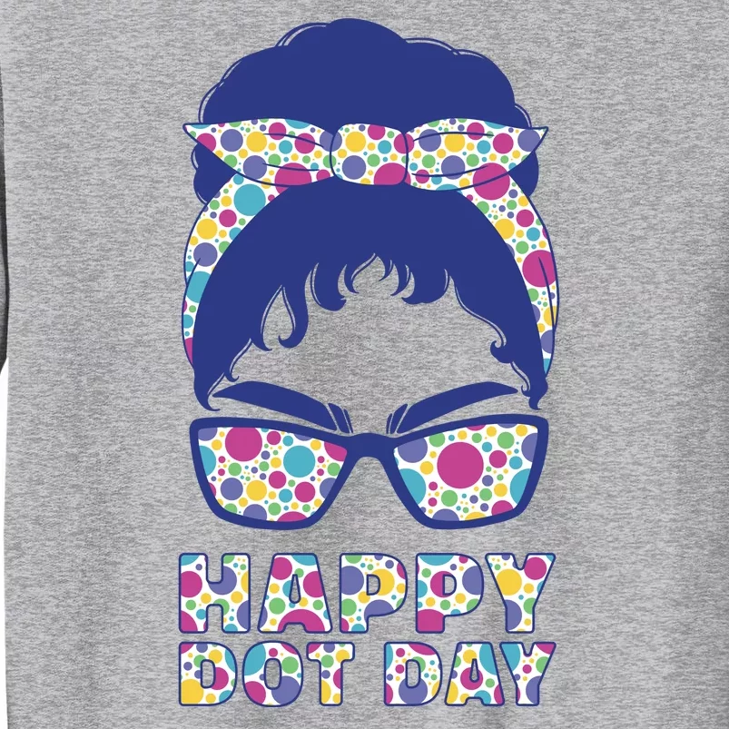 Happy Dot Day Messy Bun Sweatshirt