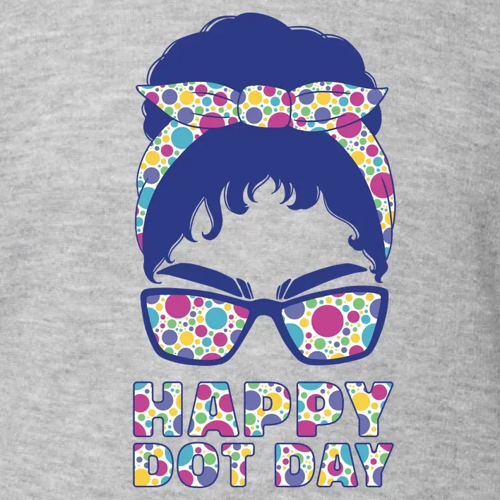 Happy Dot Day Messy Bun Toddler Sweatshirt