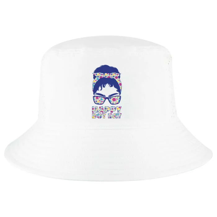 Happy Dot Day Messy Bun Cool Comfort Performance Bucket Hat