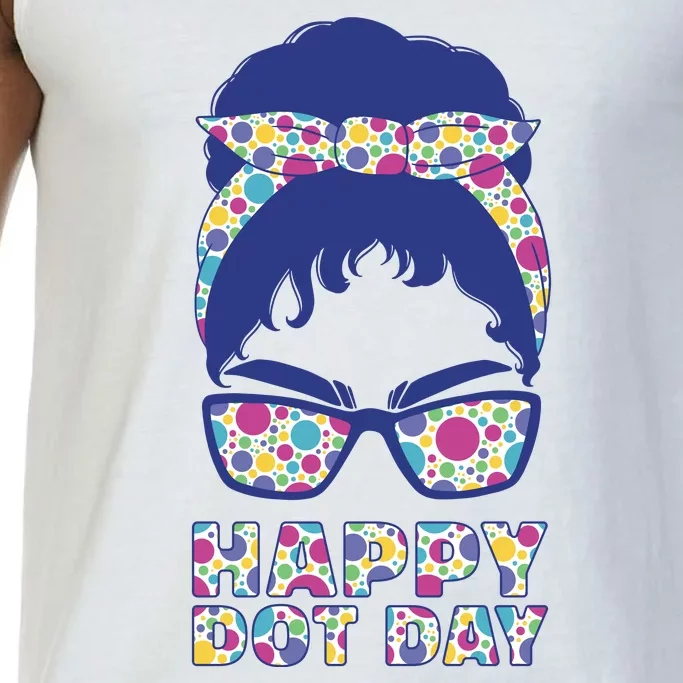 Happy Dot Day Messy Bun Comfort Colors® Tank Top