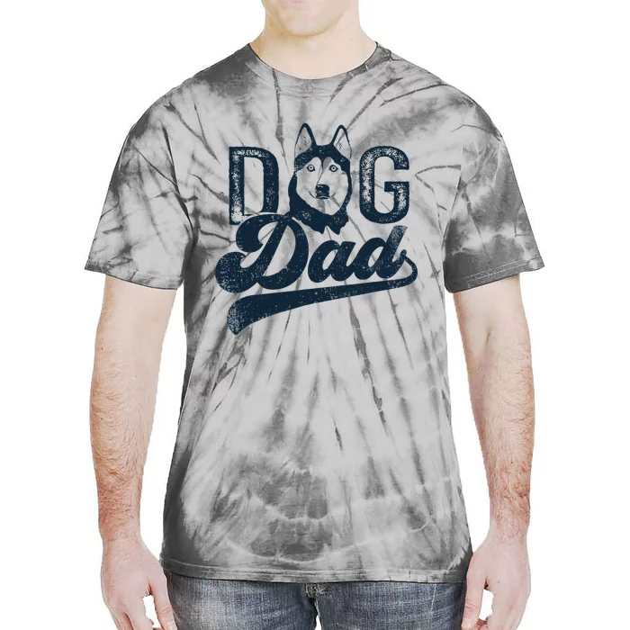 Husky Dog Dad Siberian Husky Tie-Dye T-Shirt