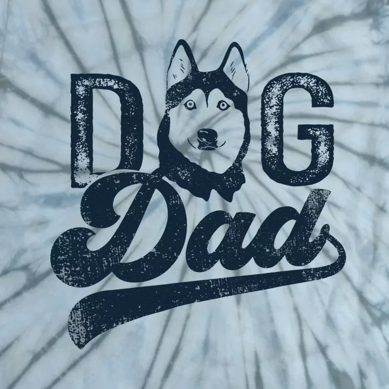 Husky Dog Dad Siberian Husky Tie-Dye T-Shirt