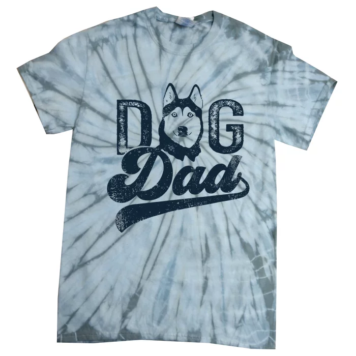 Husky Dog Dad Siberian Husky Tie-Dye T-Shirt