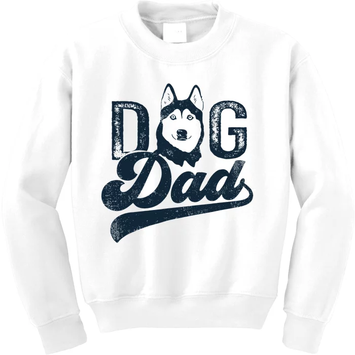 Husky Dog Dad Siberian Husky Kids Sweatshirt