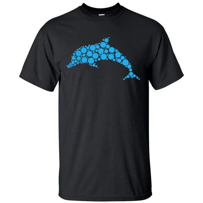 Happy Dot Day Cute Dot Dolphin For Man Woman Tall T-Shirt