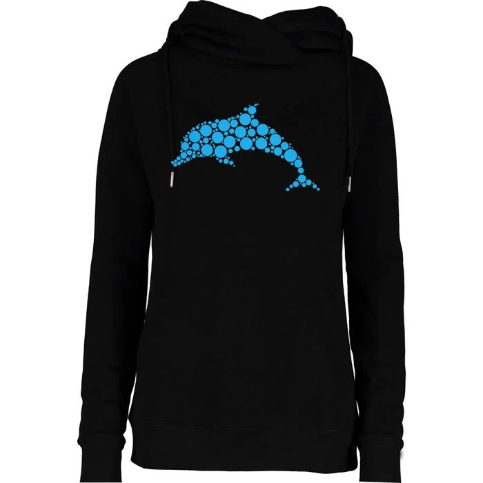 Happy Dot Day Cute Dot Dolphin For Man Woman Womens Funnel Neck Pullover Hood