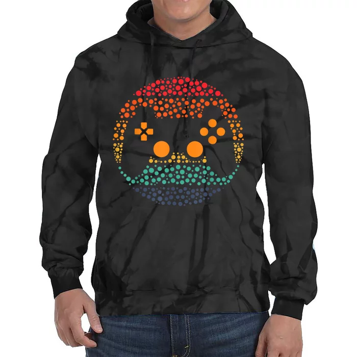 Happy Dot Day Vintage Controller Game Dot Day Gift Tie Dye Hoodie