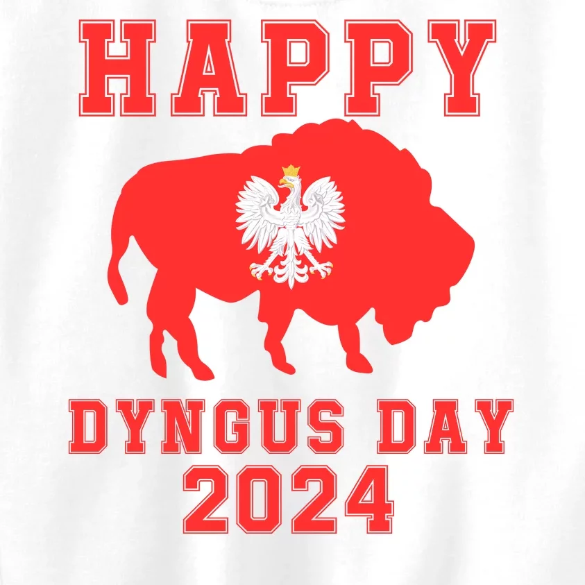 Happy Dyngus Day 2024 Polish Eagle Dyngus Day Polishamerican Polska White Eagle Kids Sweatshirt