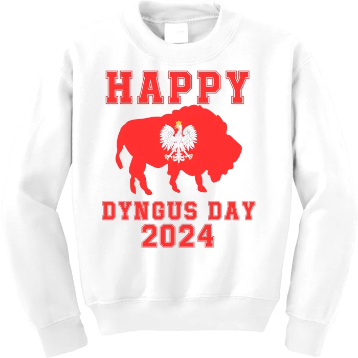 Happy Dyngus Day 2024 Polish Eagle Dyngus Day Polishamerican Polska White Eagle Kids Sweatshirt