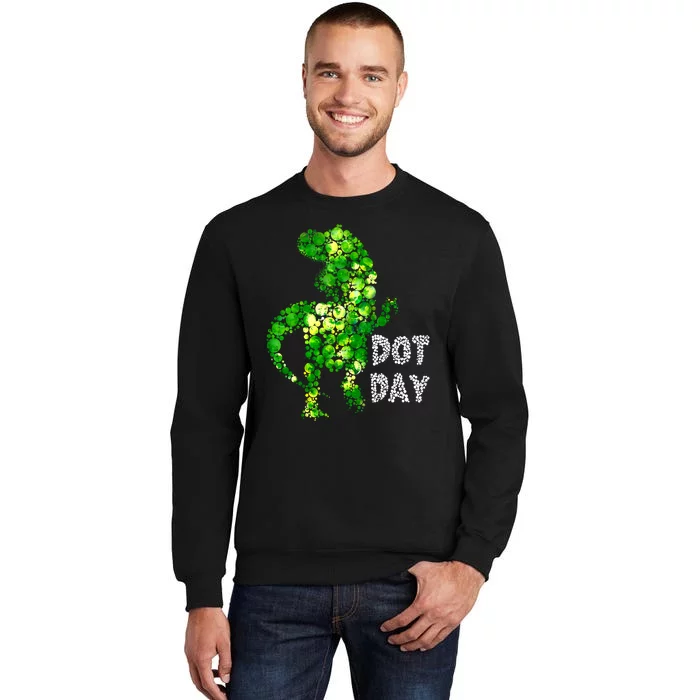 Happy Dot Day Cute Dinosaur T Rex Gift Tall Sweatshirt