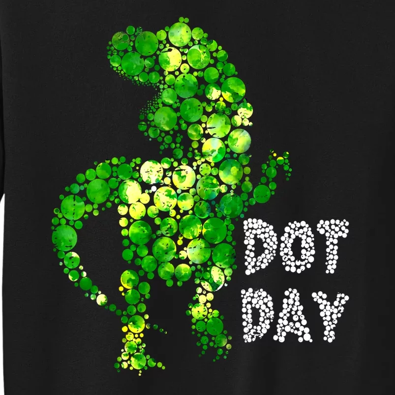 Happy Dot Day Cute Dinosaur T Rex Gift Tall Sweatshirt