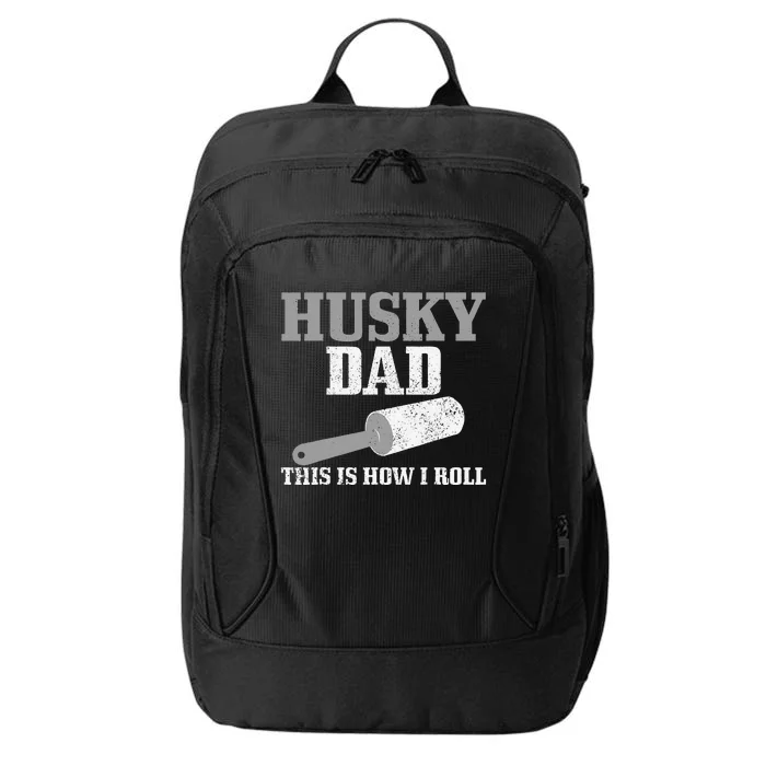 Husky Dad Dog Hair Funny Siberian Husky City Backpack