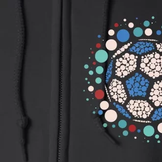 Happy Dot Day Soccer Ball Lover Polka Dot Full Zip Hoodie