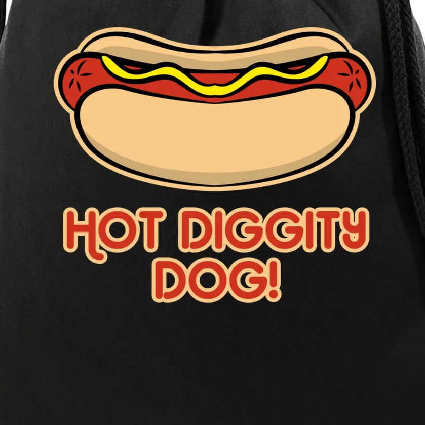 Hot Dog Design For Men And Women Hot Diggity Dog Drawstring Bag