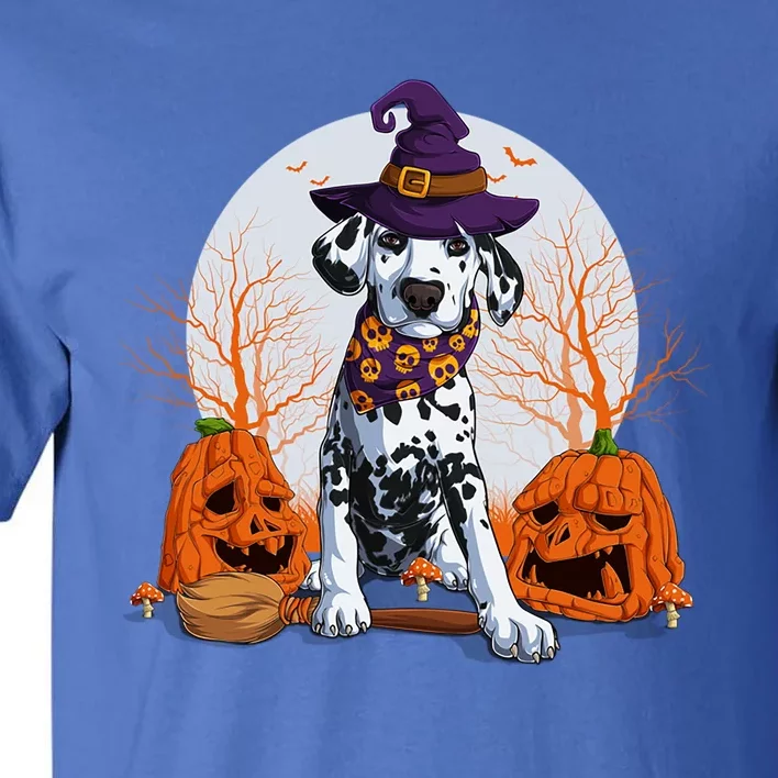 Halloween Dalmatian Dog Lovers Halloween Scary Pumpkin Moon Gift Tall T-Shirt