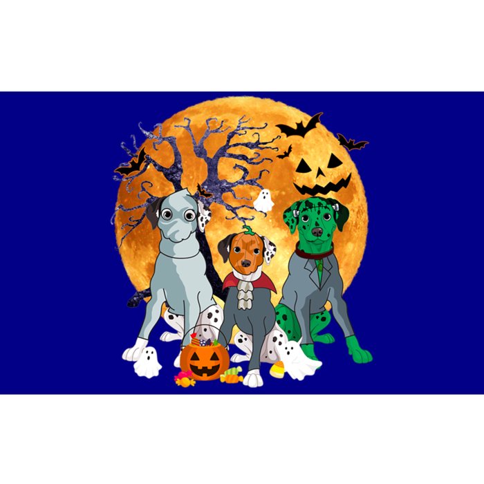 Halloween Dalmatian Dog Zombie Jack O Lantern Pumpkin Gift Bumper Sticker