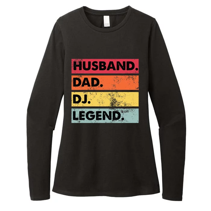 Husband Dad DJ Legend Funny DJ Disc Jockey Music Player Womens CVC Long Sleeve Shirt