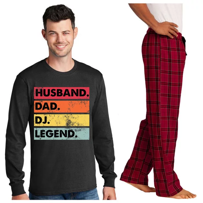 Husband Dad DJ Legend Funny DJ Disc Jockey Music Player Long Sleeve Pajama Set