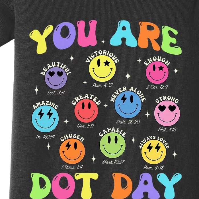 Happy Dot Day Teacher Smile Face Baby Bodysuit