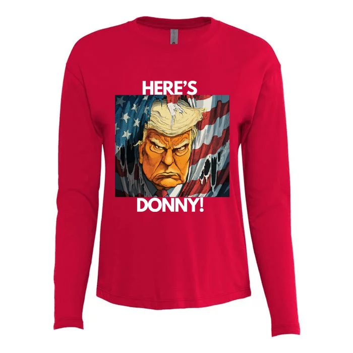 Heres Donny! Donald Trump The Shining Womens Cotton Relaxed Long Sleeve T-Shirt