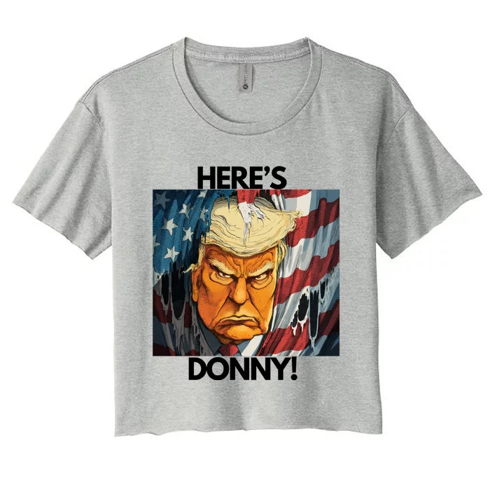 Heres Donny! Donald Trump The Shining Women's Crop Top Tee