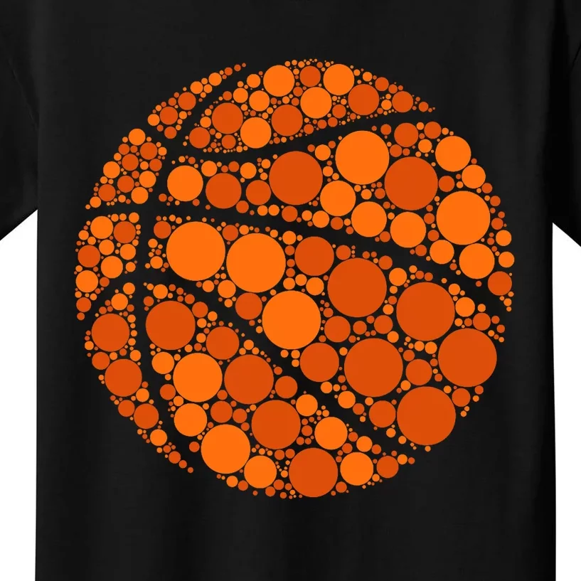 Happy Dot Day 2024 Polka Dot Basketball Lover Kids T-Shirt