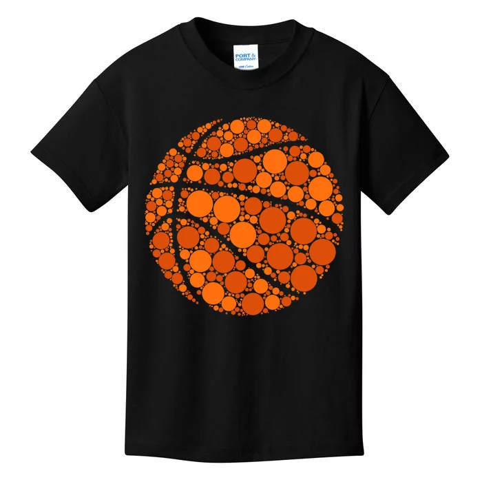 Happy Dot Day 2024 Polka Dot Basketball Lover Kids T-Shirt