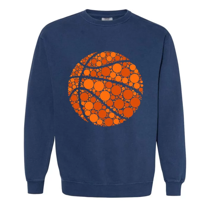 Happy Dot Day 2024 Polka Dot Basketball Lover Garment-Dyed Sweatshirt