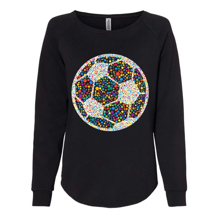 Happy Dot Day International Dot Day Polka Dot Soccer Futbol Ball Womens California Wash Sweatshirt