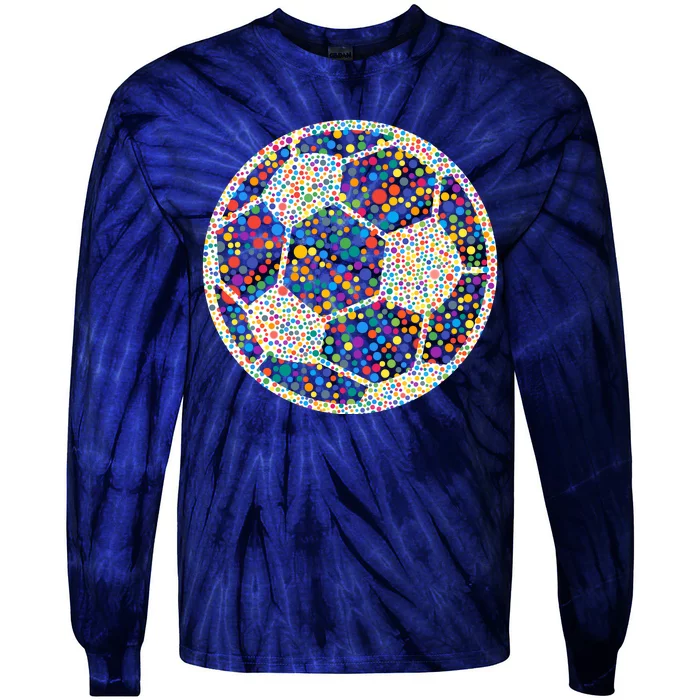 Happy Dot Day International Dot Day Polka Dot Soccer Futbol Ball Tie-Dye Long Sleeve Shirt