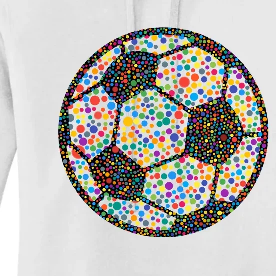 Happy Dot Day International Dot Day Polka Dot Soccer Futbol Ball Women's Pullover Hoodie