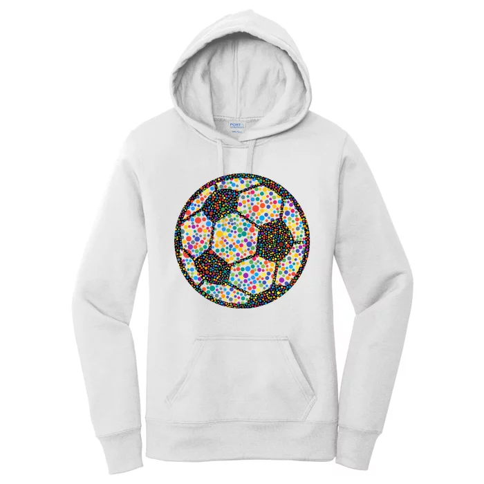 Happy Dot Day International Dot Day Polka Dot Soccer Futbol Ball Women's Pullover Hoodie