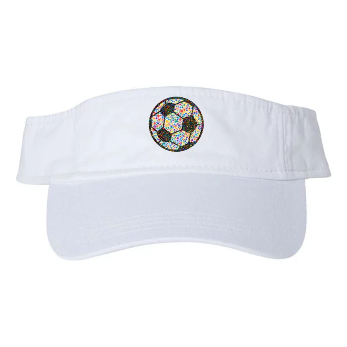 Happy Dot Day International Dot Day Polka Dot Soccer Futbol Ball Valucap Bio-Washed Visor