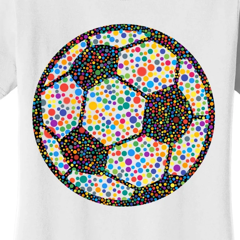 Happy Dot Day International Dot Day Polka Dot Soccer Futbol Ball Women's T-Shirt