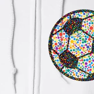 Happy Dot Day International Dot Day Polka Dot Soccer Futbol Ball Full Zip Hoodie